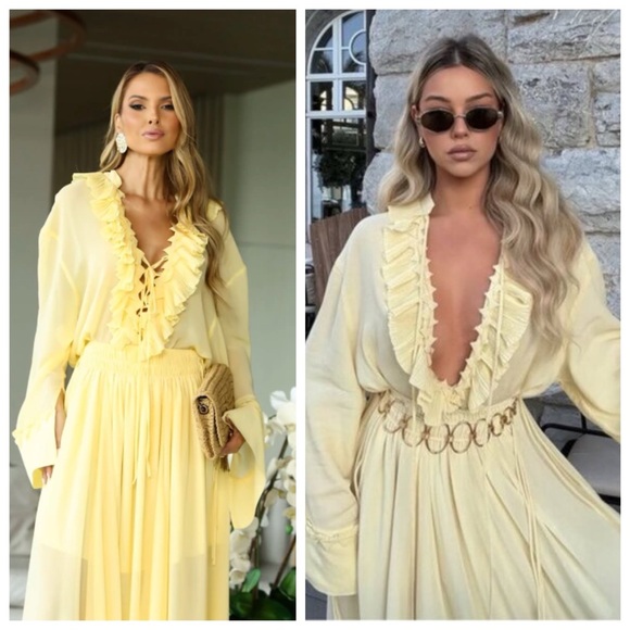 H&M Ruffled Tunic Blouse Limited Edition - Picture 10 of 17